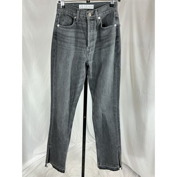 Eb Denim 'Unraveled' Black Cotton Two Denim Jean Size 26 - Picture 2 of 4